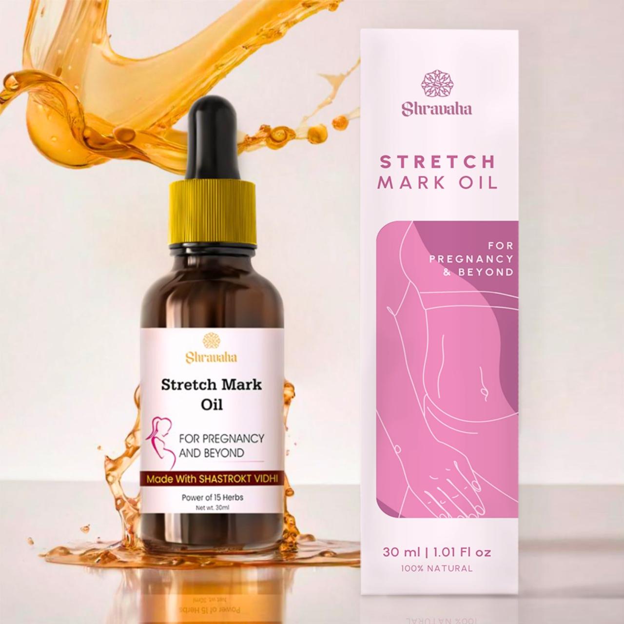 Body oil for stretch marks
